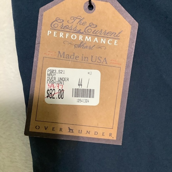 NWT Over Under Performance Men’s Shorts Navy Blue Size 44 - Picture 8 of 10